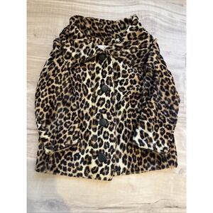 Vintage Specialty House Fashion 1960's faux fur coat, Leopard Print, Small